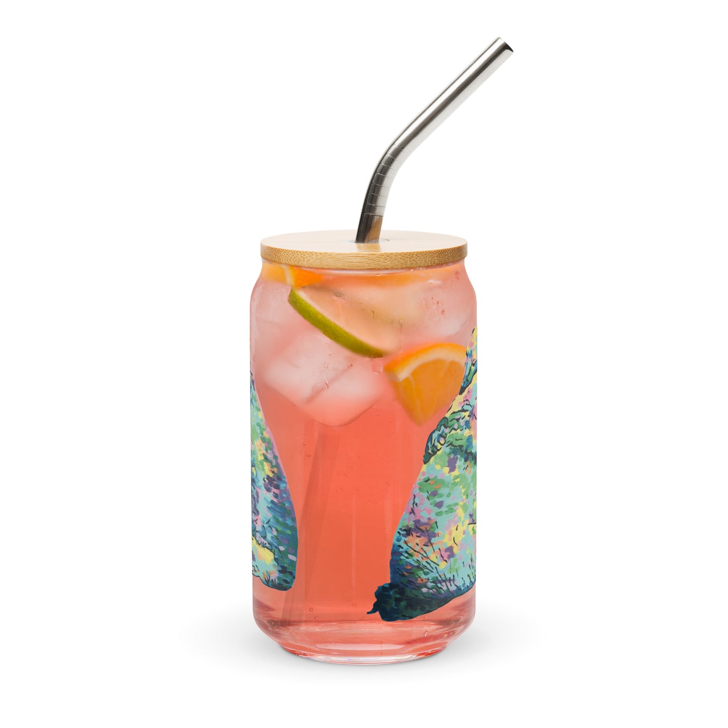 Bear Hug Retro-Shaped On-The-Go Drinking Glass