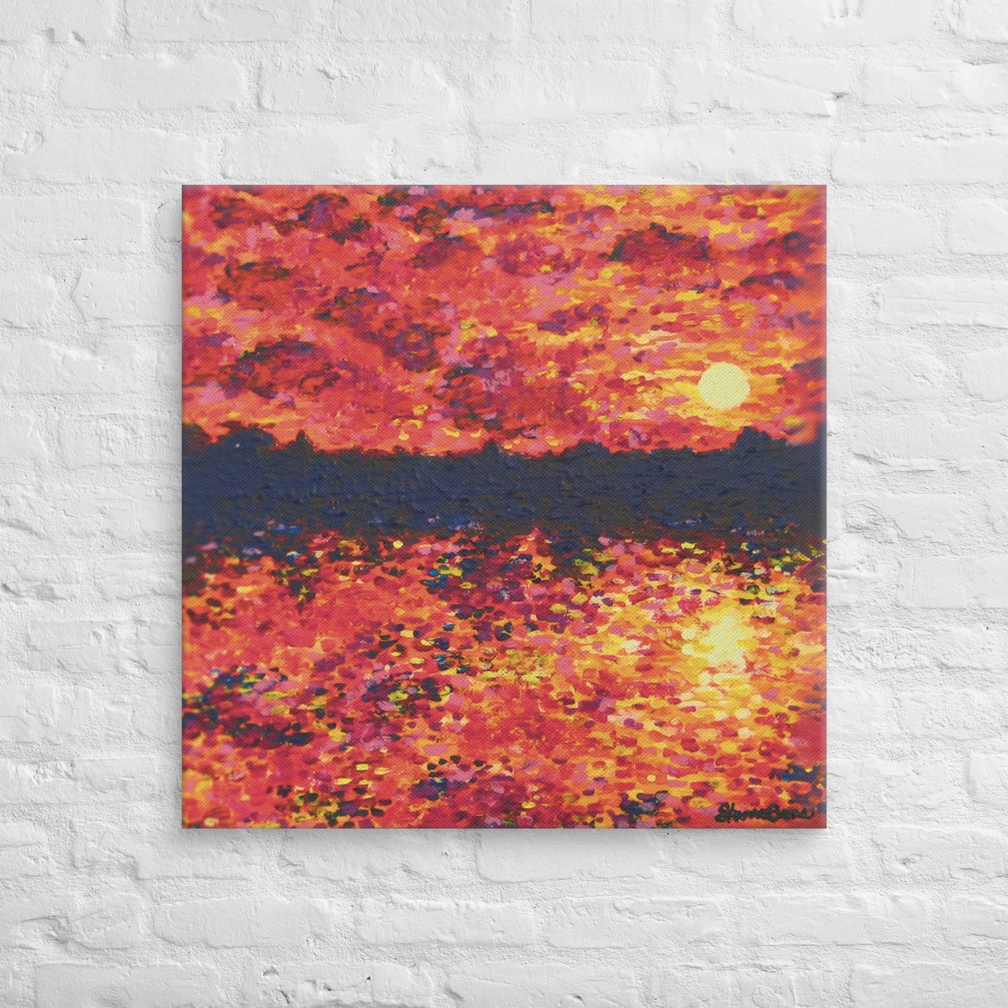 Premium Canvas Print - 1.25" depth - hand-stretched - museum-quality - brilliant color from hand-painted "All The Things" original painting by Shannon Evans - many things to scream about - transformation liberation release