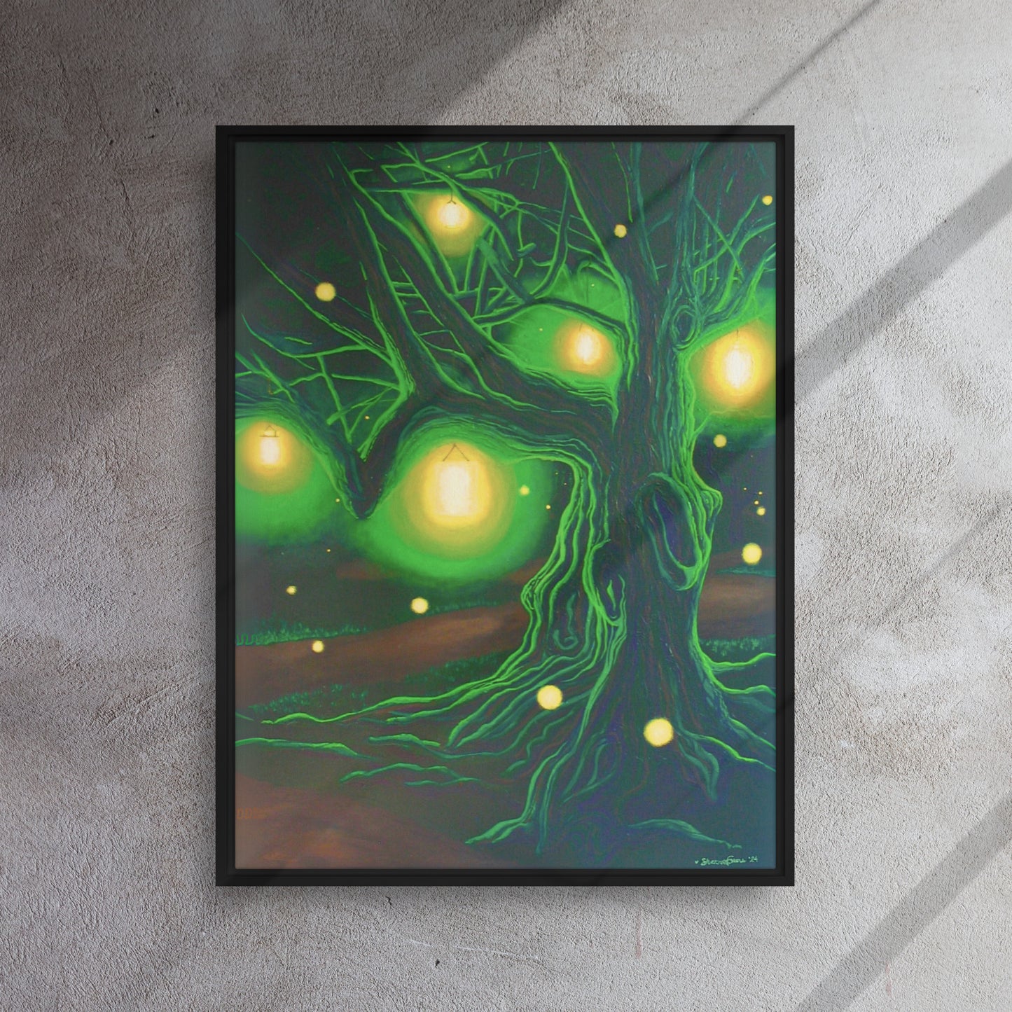 Where Do You Find Your Light? Framed Canvas Art Print