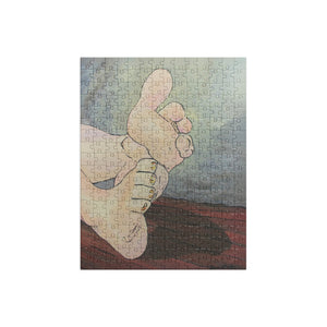 Jigsaw Puzzle - choice of 252 pieces (10.62″ × 13.62″) or 520 pieces (15.74″ × 19.74″) - game night - premium rich vivid print from hand-painted "Golden Confection" original painting by Shannon Evans - cute feet - nail polish indulgence flirty Jigsaw Puzzle - choice of 252 pieces (10.62″ × 13.62″) or 520 pieces (15.74″ × 19.74″) - game night - premium rich vivid print from hand-painted "Golden Confection" original painting by Shannon Evans - cute feet - nail polish indulgence flirty