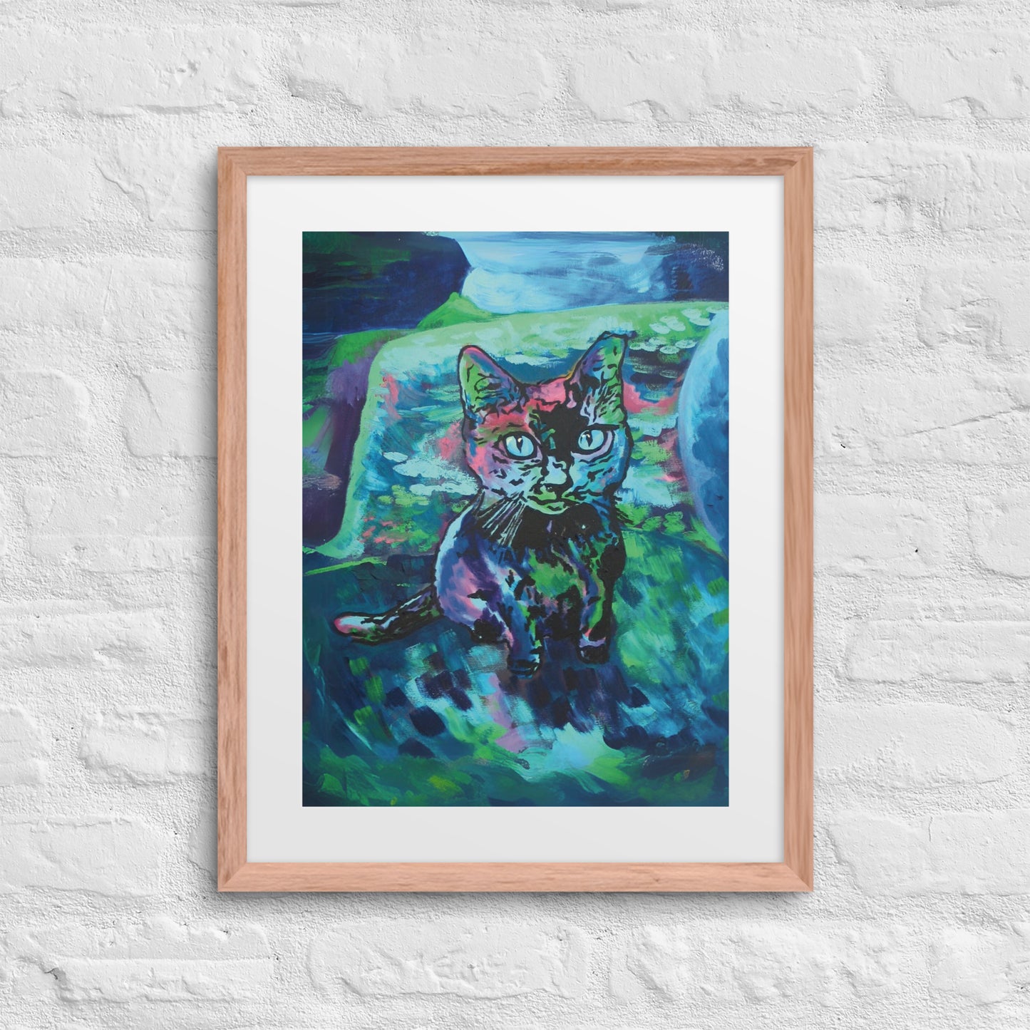 Blue Valentine Framed Art Print with Custom Mat