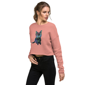 Blue Valentine Fleece Crop Sweatshirt Blue Valentine Fleece Crop Sweatshirt