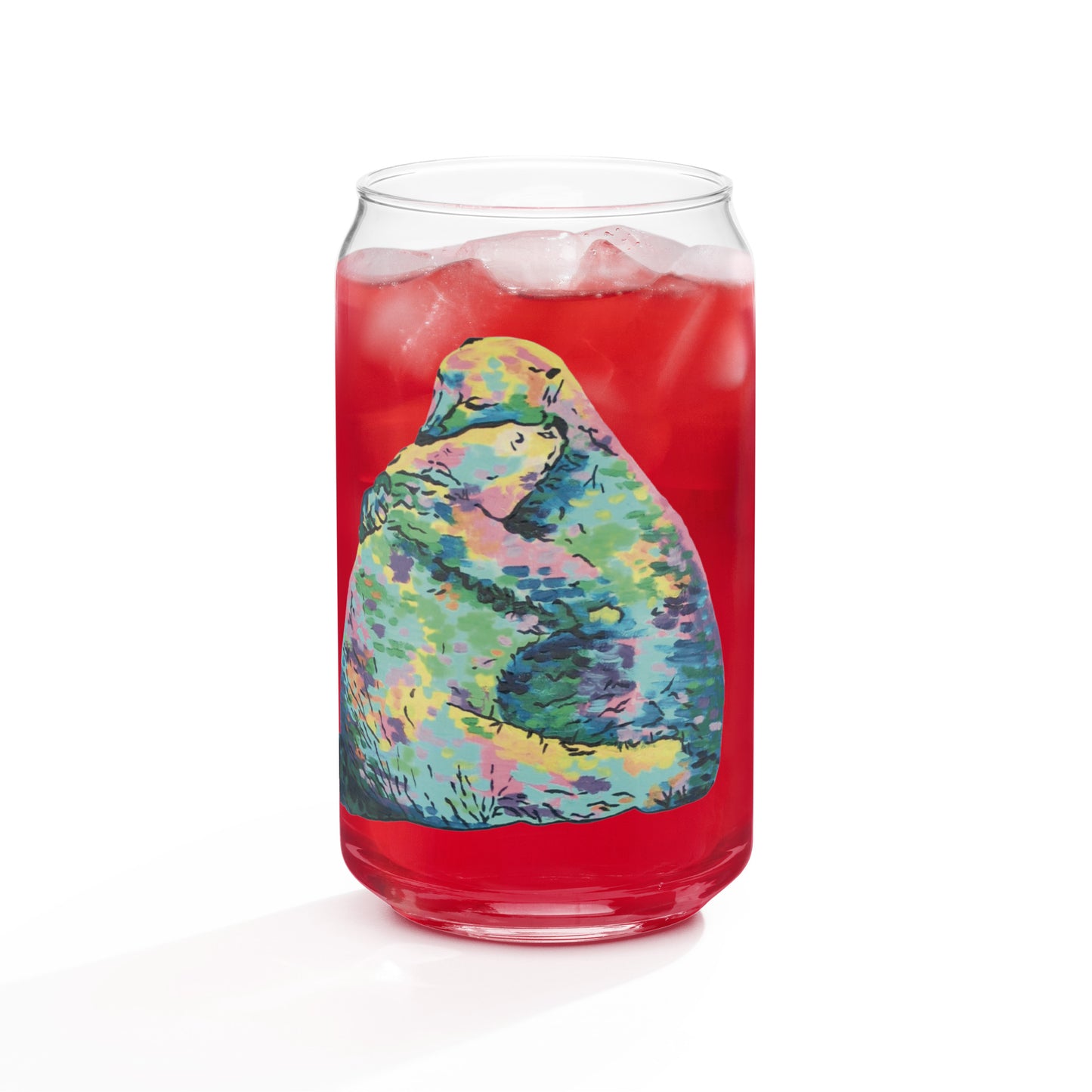 Bear Hug Retro-Shaped On-The-Go Drinking Glass