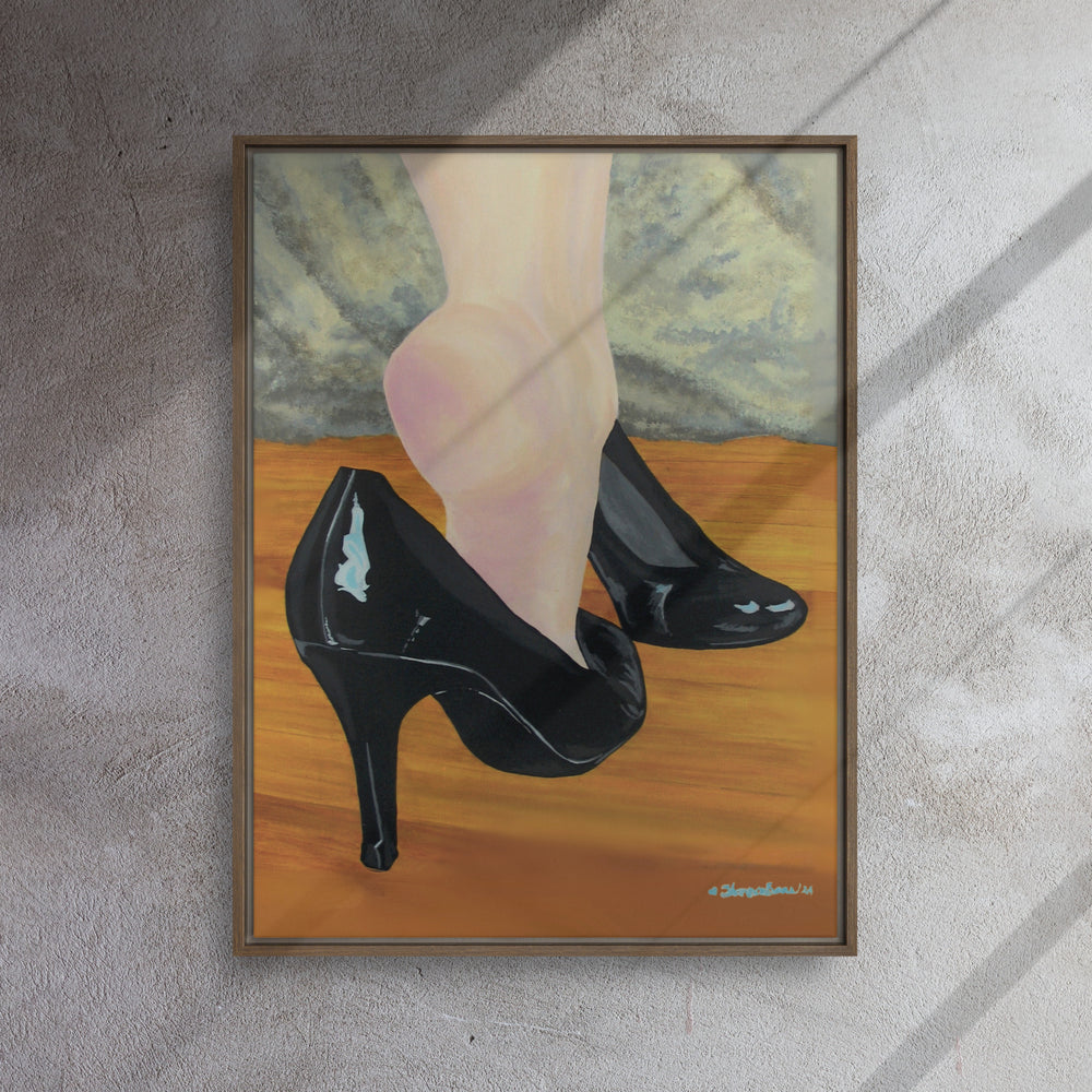 Stepping Into You Framed Canvas Art Print