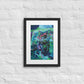 Blue Valentine Framed Art Print with Custom Mat