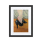 Stepping Into You Framed Art Print with Custom Mat