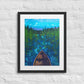 Boundary Framed Art Print with Custom Mat