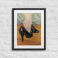 Stepping Into You Framed Art Print with Custom Mat