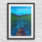 Boundary Framed Art Print with Custom Mat