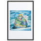 Bear Hug Framed Art Print with Custom Mat