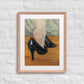 Stepping Into You Framed Art Print with Custom Mat