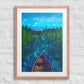 Boundary Framed Art Print with Custom Mat