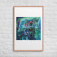 Blue Valentine Framed Art Print with Custom Mat