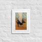 Stepping Into You Framed Art Print with Custom Mat