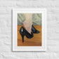 Stepping Into You Framed Art Print with Custom Mat