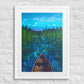 Boundary Framed Art Print with Custom Mat