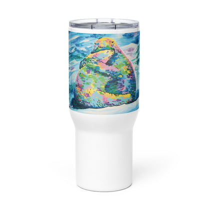 Bear Hug Stainless Steel Travel Mug with Lid - choice of 25 oz or 40 oz