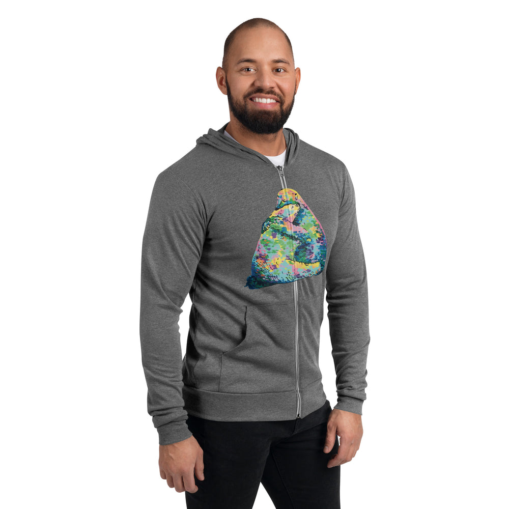 Bear Hug Premium Lightweight Zip Hoodie - Special Dual Design Edition (back image)