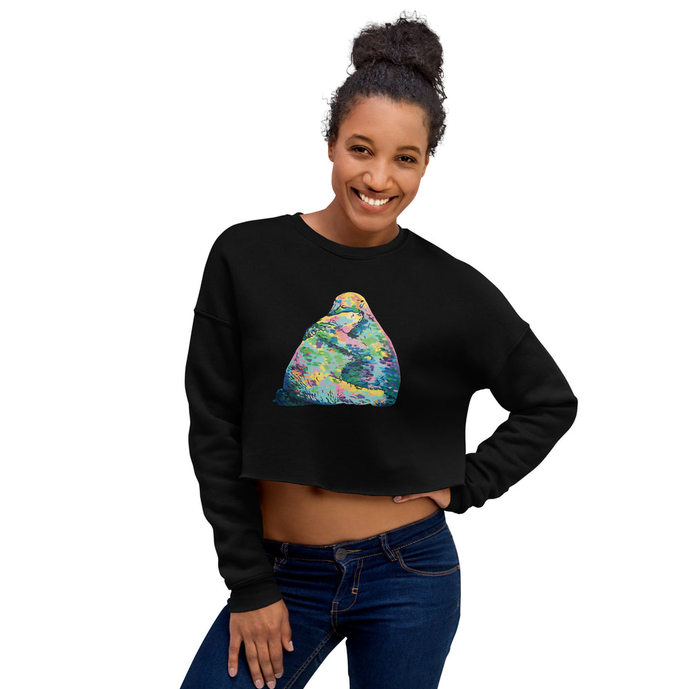 Bear Hug Fleece Crop Sweatshirt