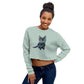 Blue Valentine Fleece Crop Sweatshirt