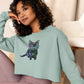 Blue Valentine Fleece Crop Sweatshirt