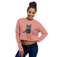 Blue Valentine Fleece Crop Sweatshirt