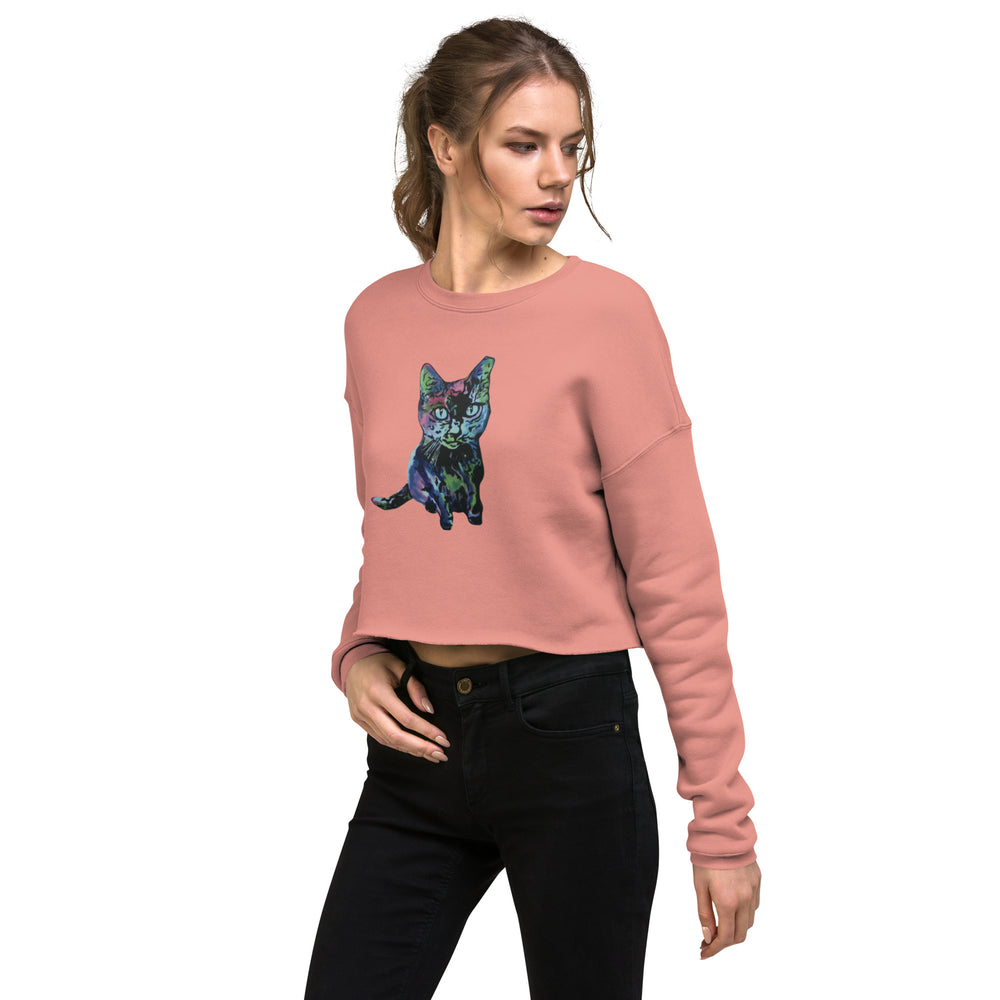 Blue Valentine Fleece Crop Sweatshirt